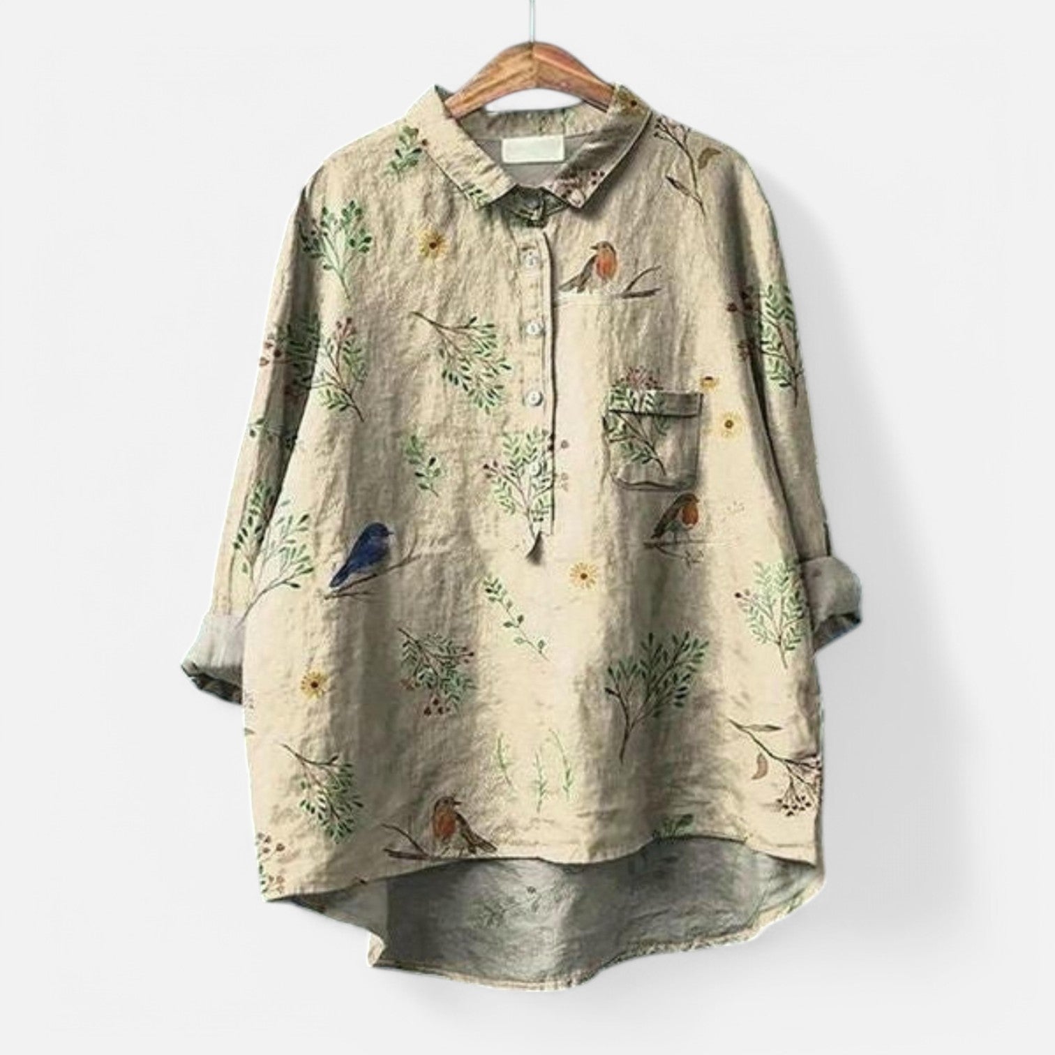 Kiara™ | Stylish Loose-Fit Floral Blouse