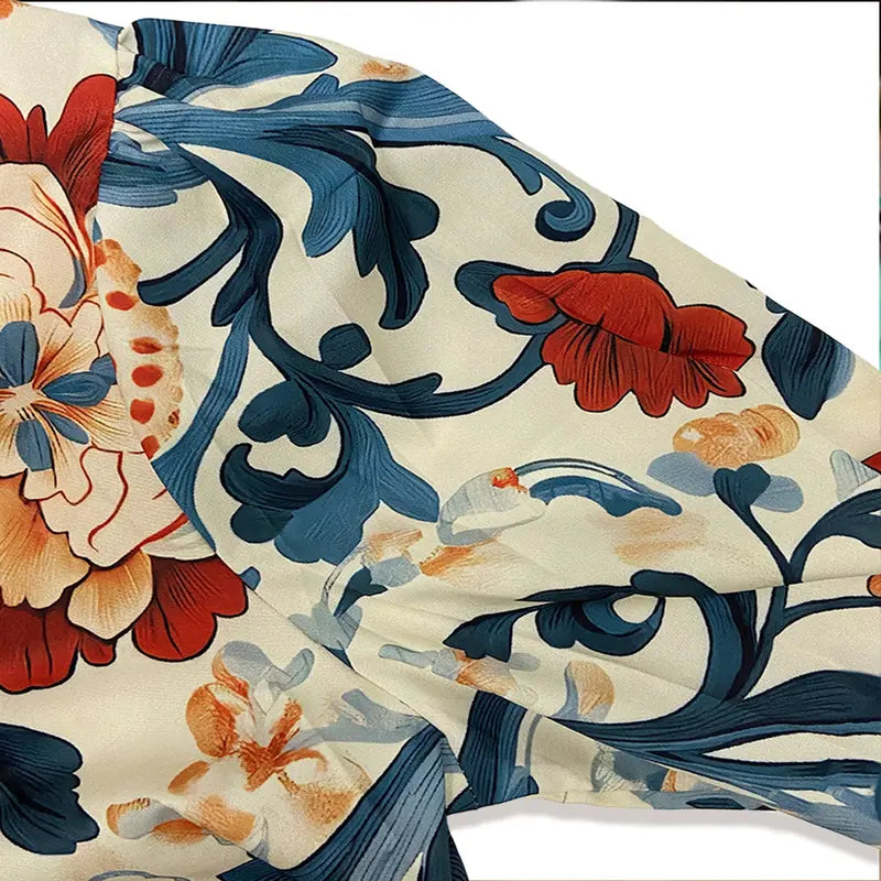 Serenity™ | Classy Vintage Floral Printed Blouse