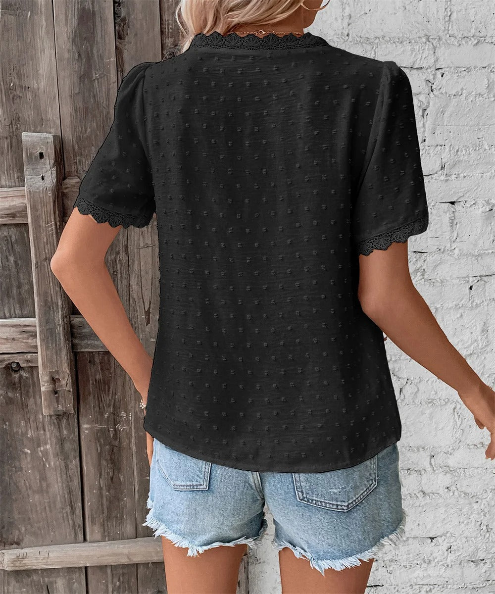 Maxine | Elegant V-Neck All Season Blouse