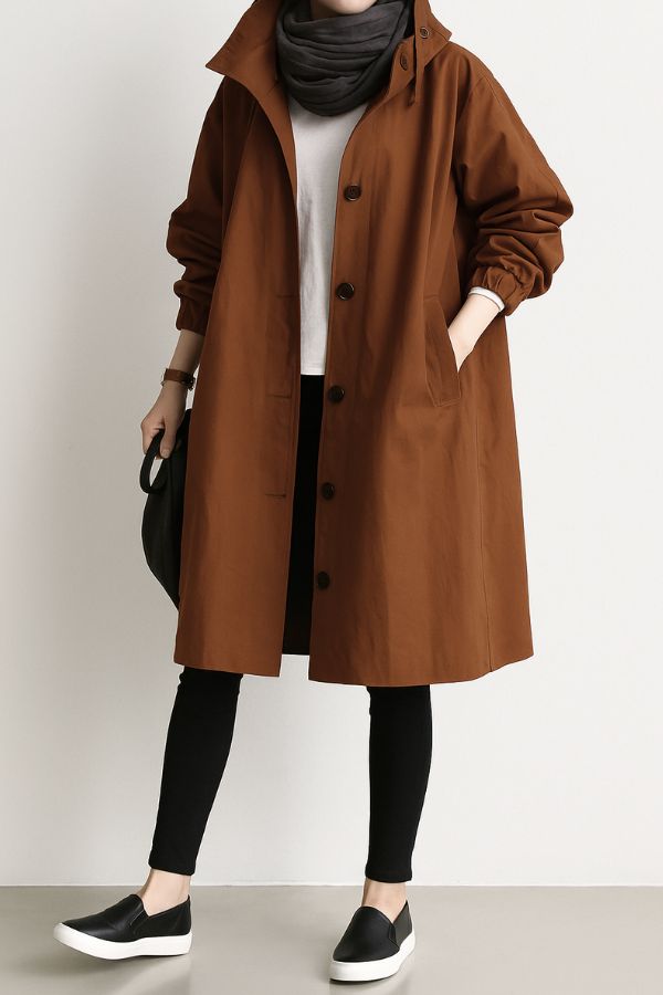 Water Resistant Oversized Hooded Windbreaker Rain Jacket