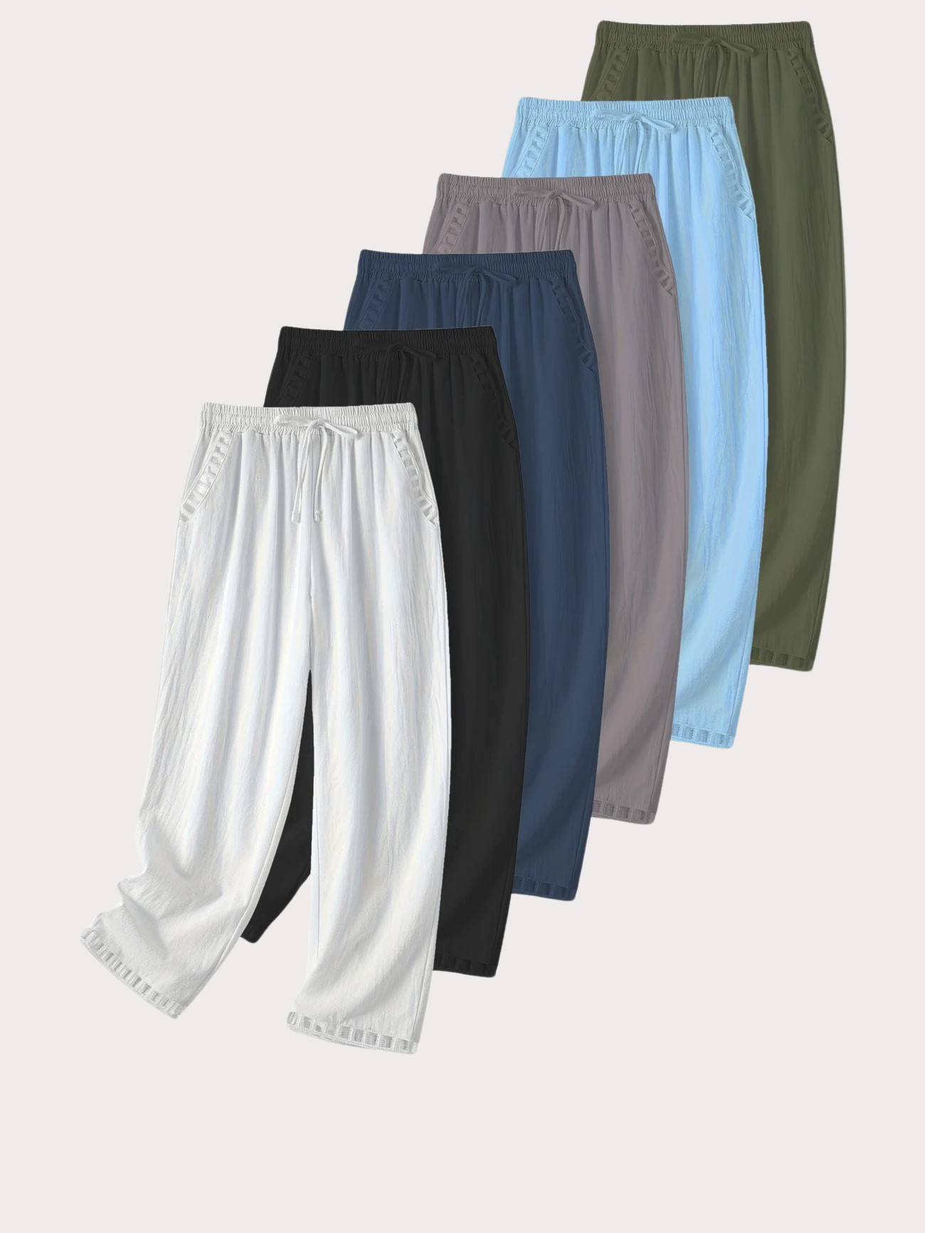 Tracey | Contrast Trim Cropped Pants