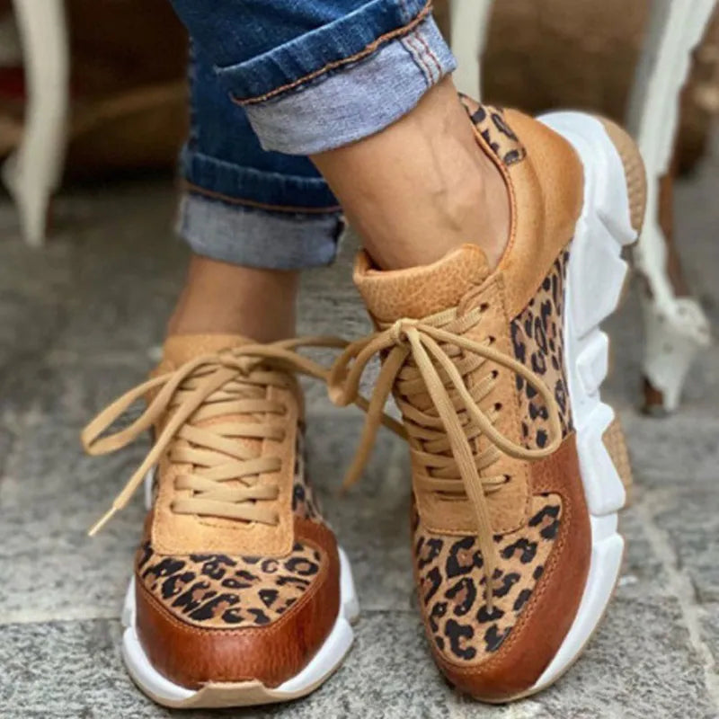 Selina | Bold Leopard Sneakers