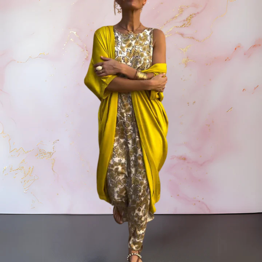 Melanie™ | Elegant Dress with Matching Vest