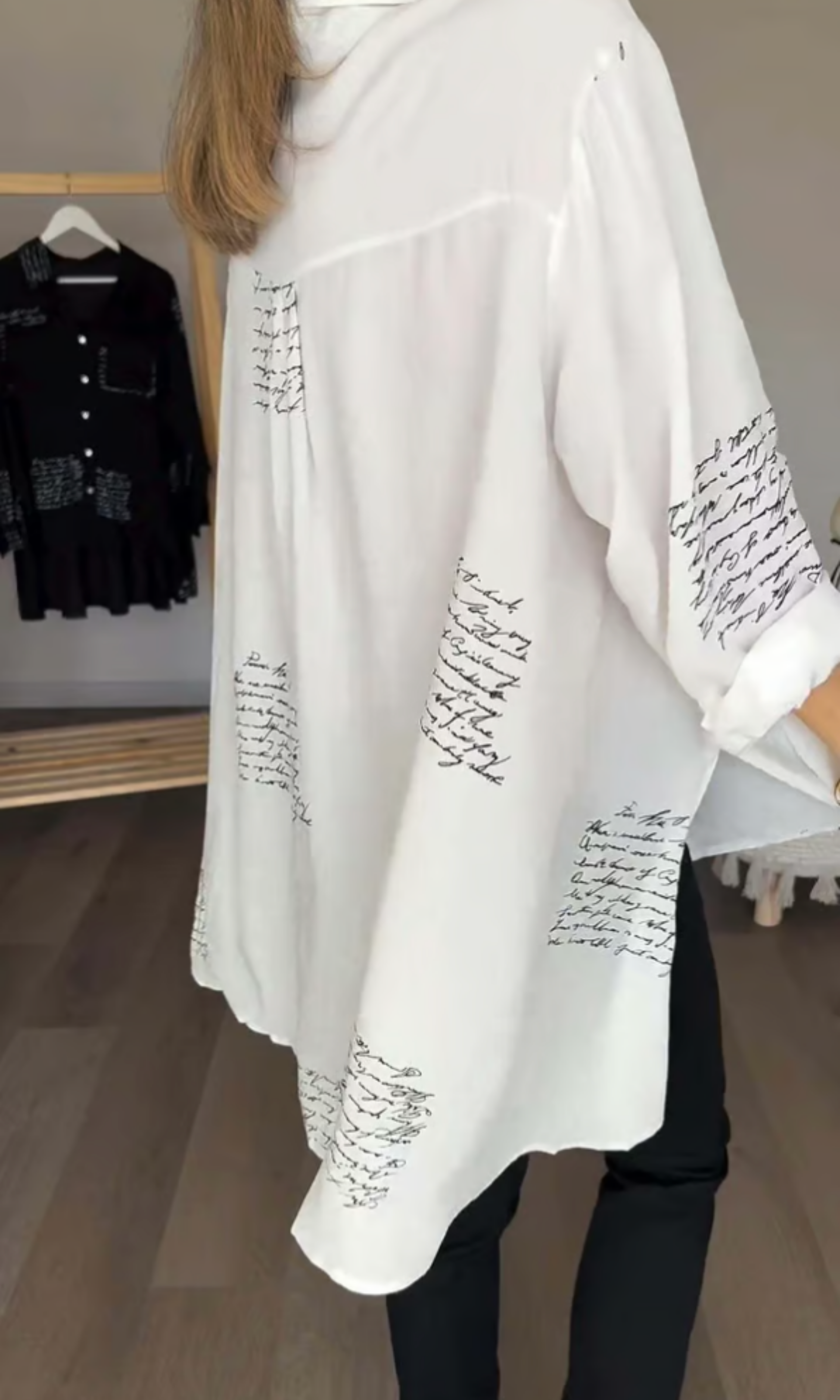 The Maika | Letter Print Lapal Shirt