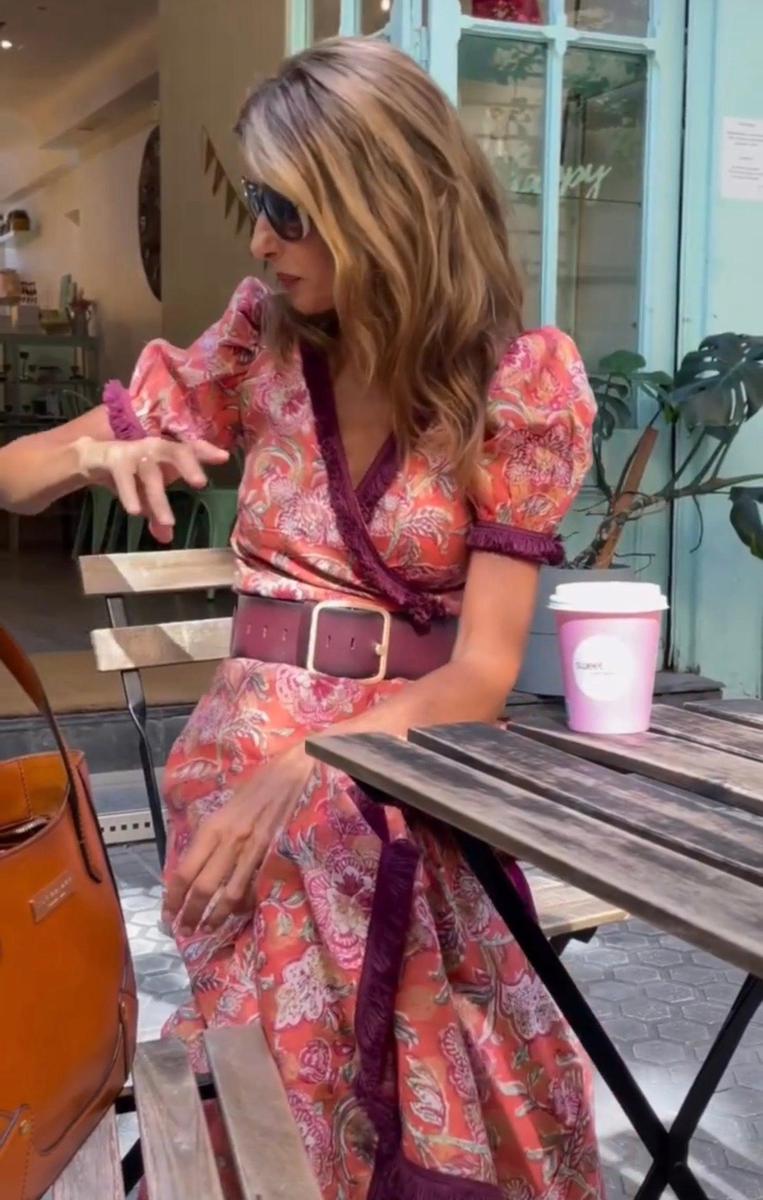 Grace | Elegant Pink Maxi Dress with Short Sleeves