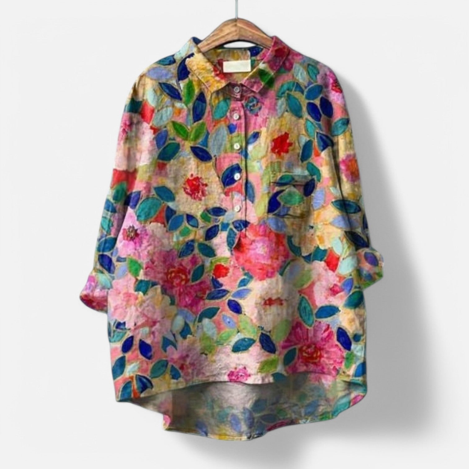 Kiara™ | Stylish Loose-Fit Floral Blouse