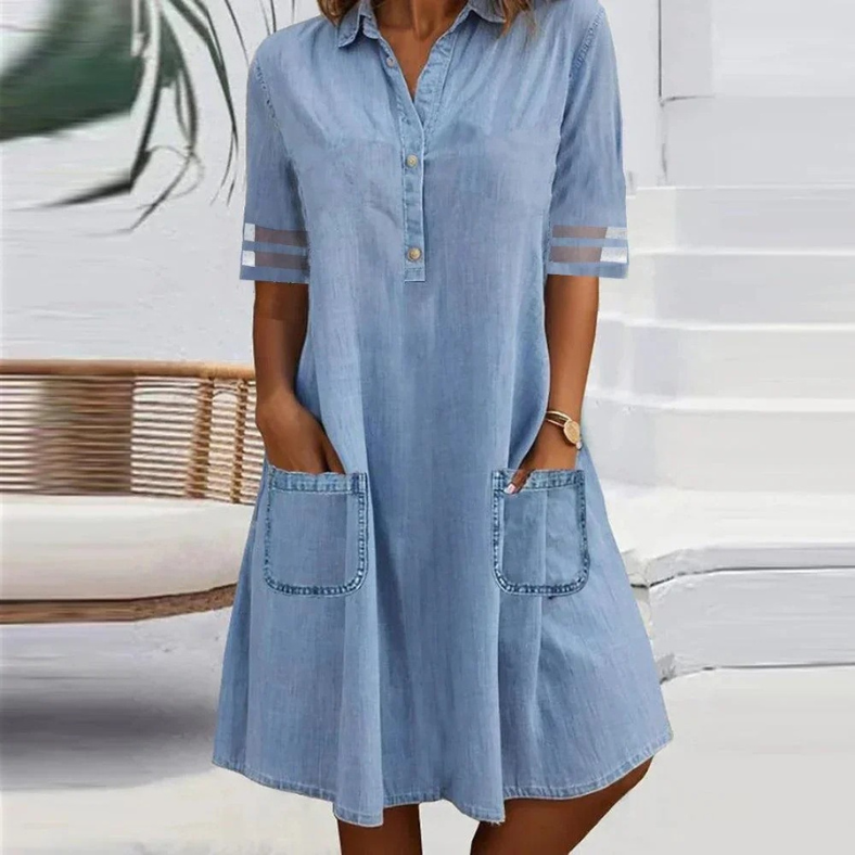 Harper | Denim Pocket Shirt Dress