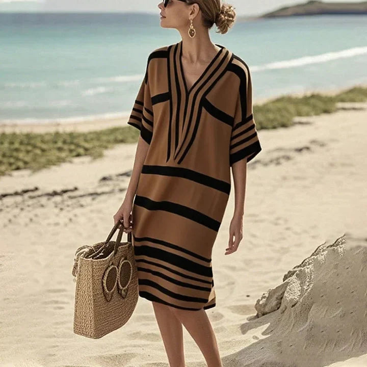 Enrica | Flowing striped dress
