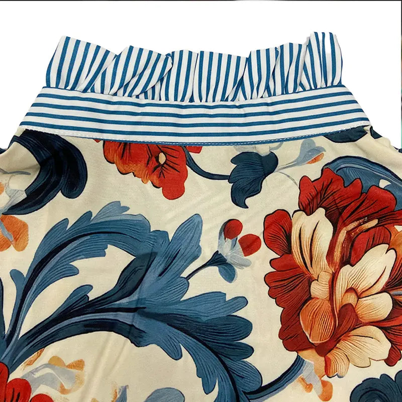 Serenity™ | Classy Vintage Floral Printed Blouse