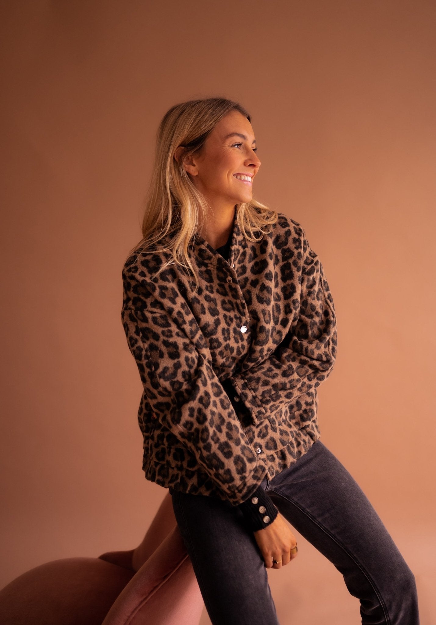Luisa | Trendy Jacket with Leopard Print
