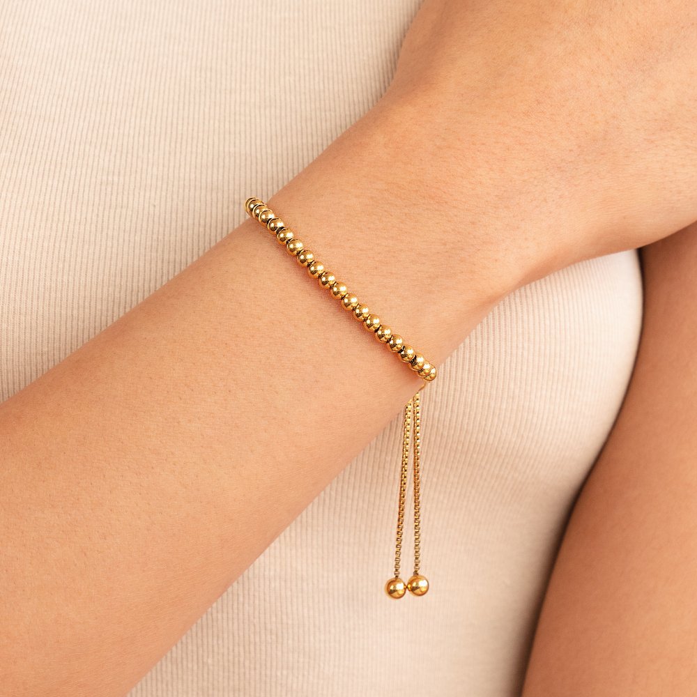 AISHA | STYLISH BEADED GOLD BRACELET